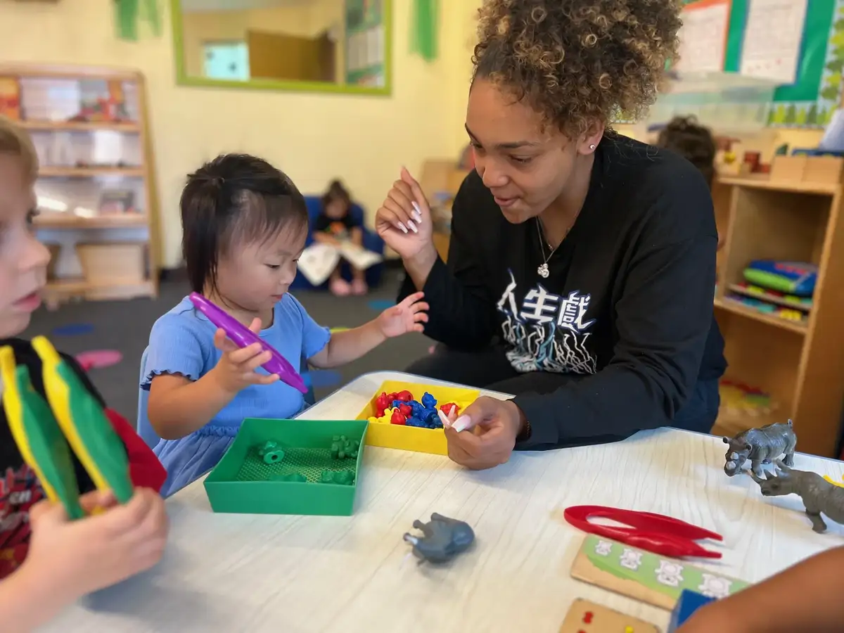 A vibrant Junior Pre-K classroom where 3 and 4 year olds build confidence and love of learning.