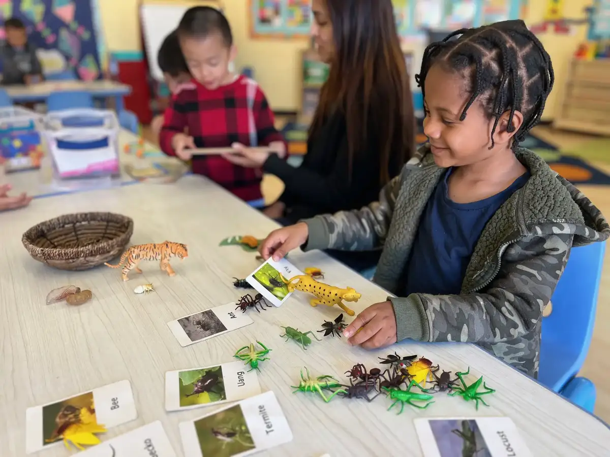 Our Pre-K classroom blends Montessori materials with engaging theme-based learning.