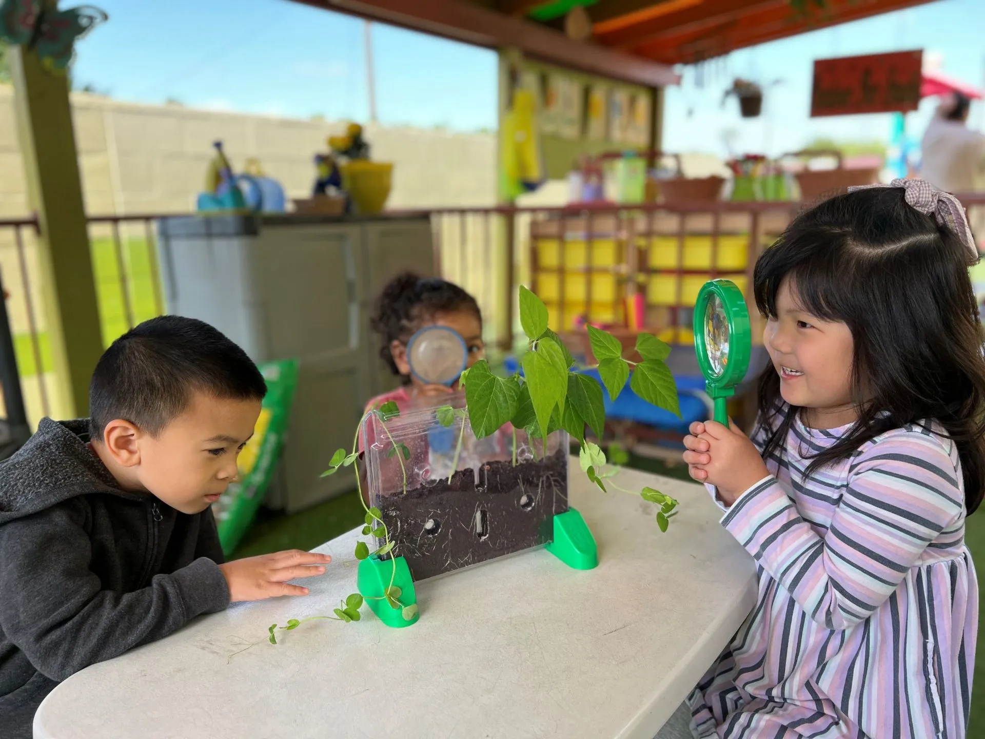 Smiling kids enjoying activities at a preschool Anaheim